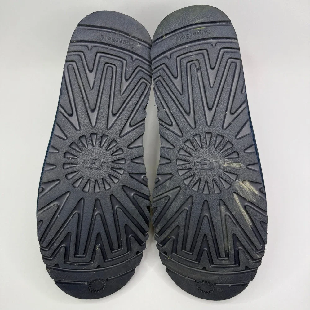 UGG Neumel Boot Mens 11 Navy Blue Suede Lace Up Shearling Lined Chukka 3236